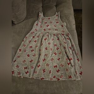 Disney Minnie Mouse Gray and Red Kids Dress